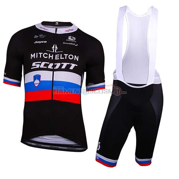 Abbigliamento Ciclismo Mitchelton Scott Campione Russia Manica Corta 2018